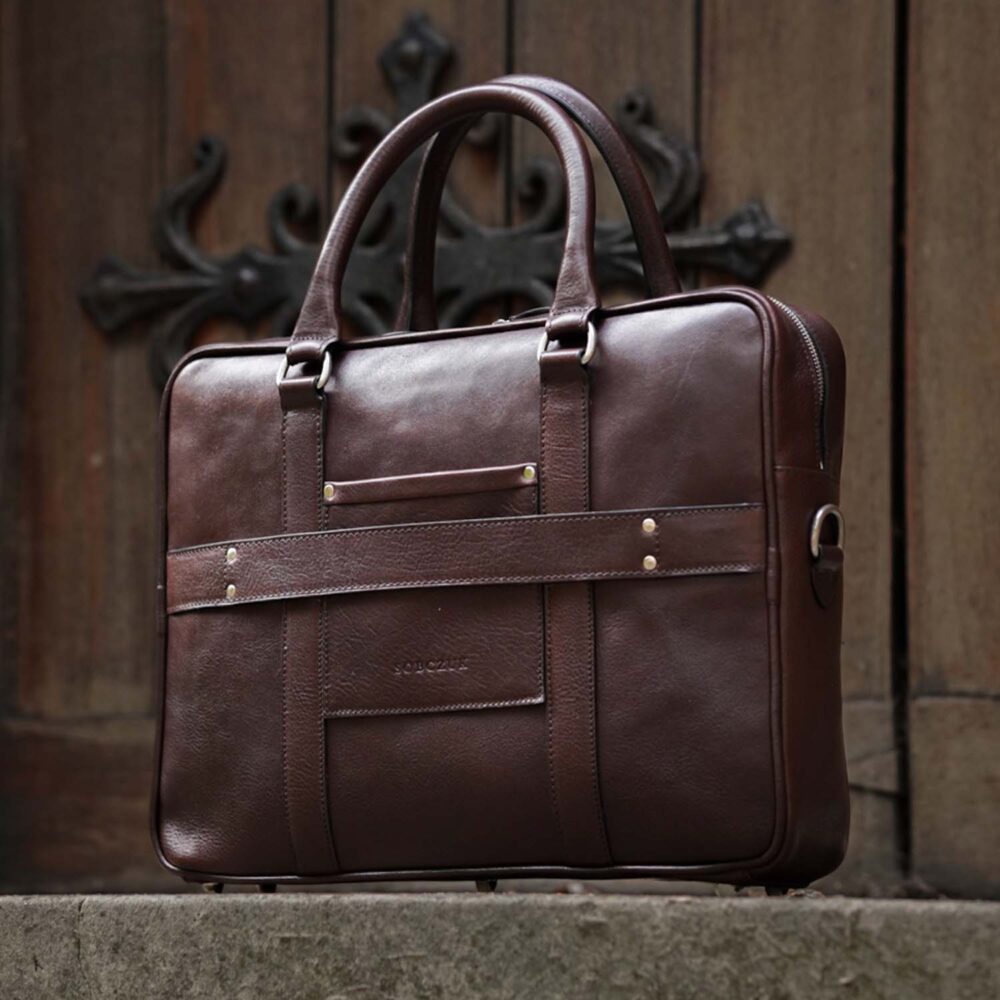 Laptop & document bag, dark brown - obrazek 9