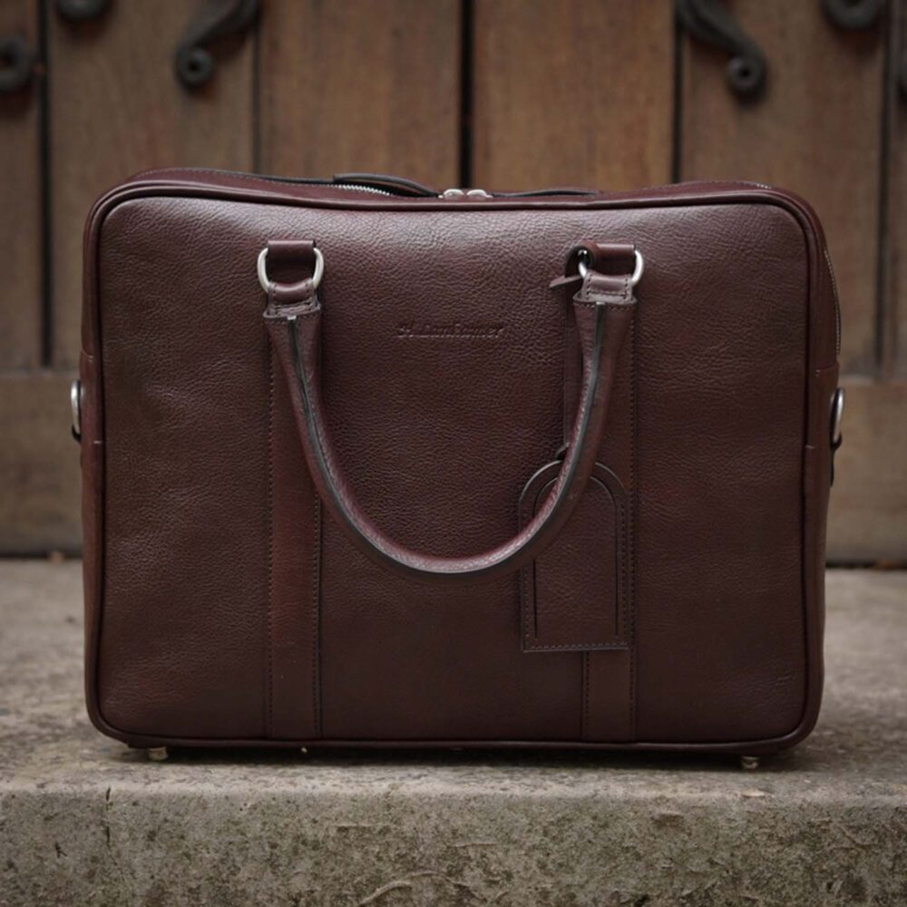 Laptop & document bag, dark brown - obrazek 3