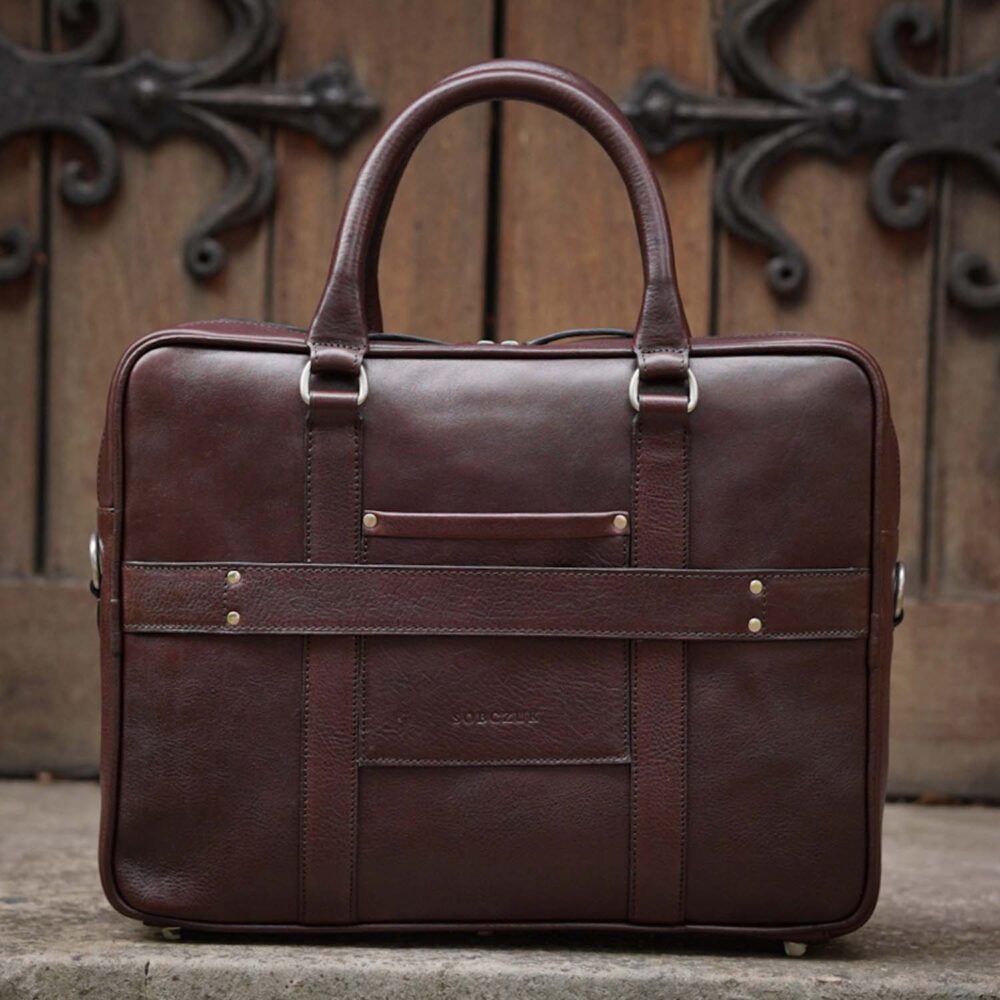 Laptop & document bag, dark brown - obrazek 4