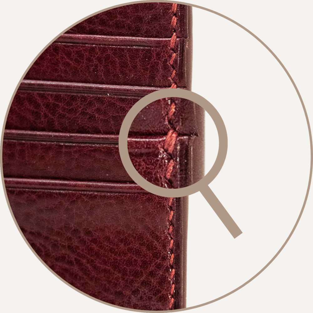Etui na 8 kart, bordo - obrazek 5