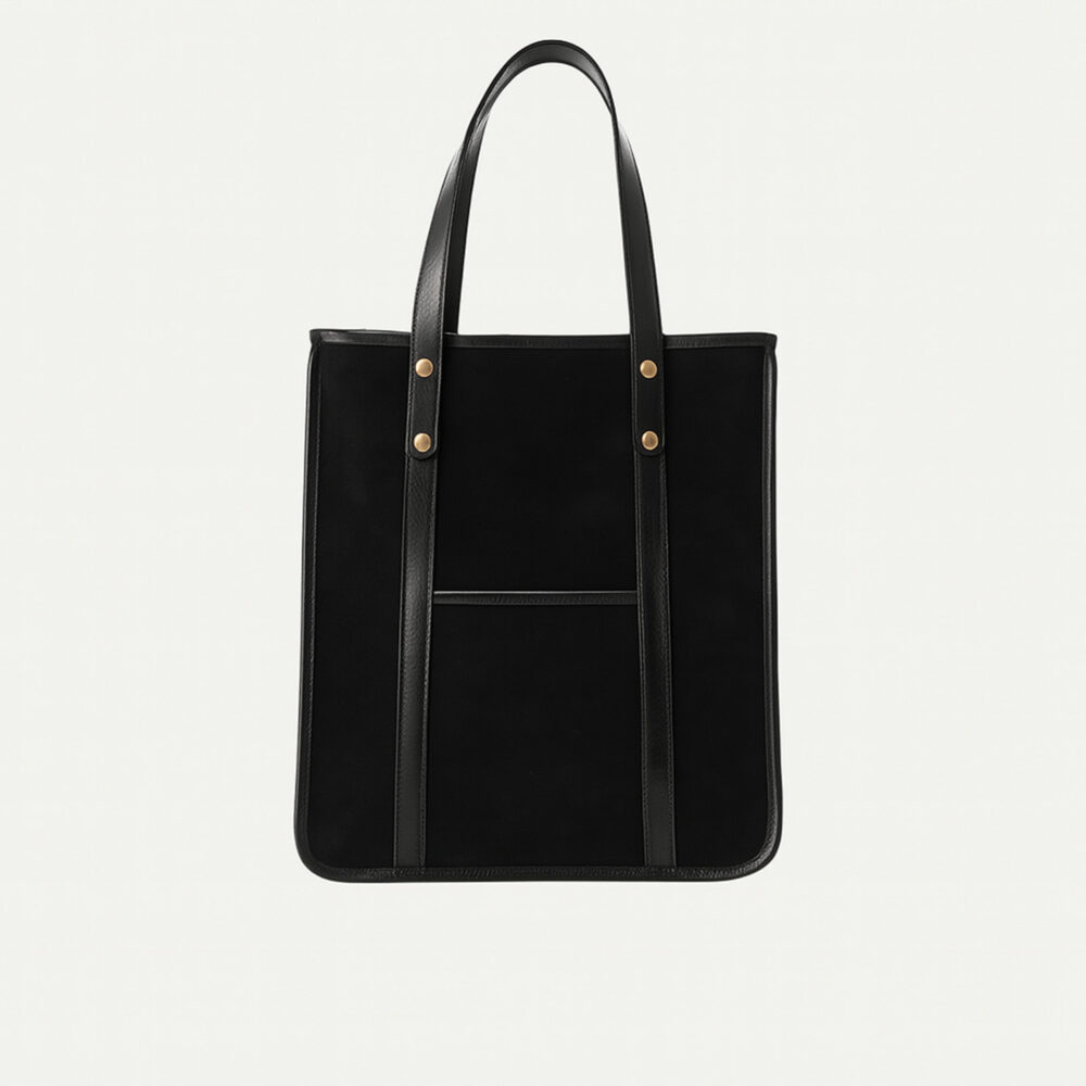 Tote Bag zamsz, czerń