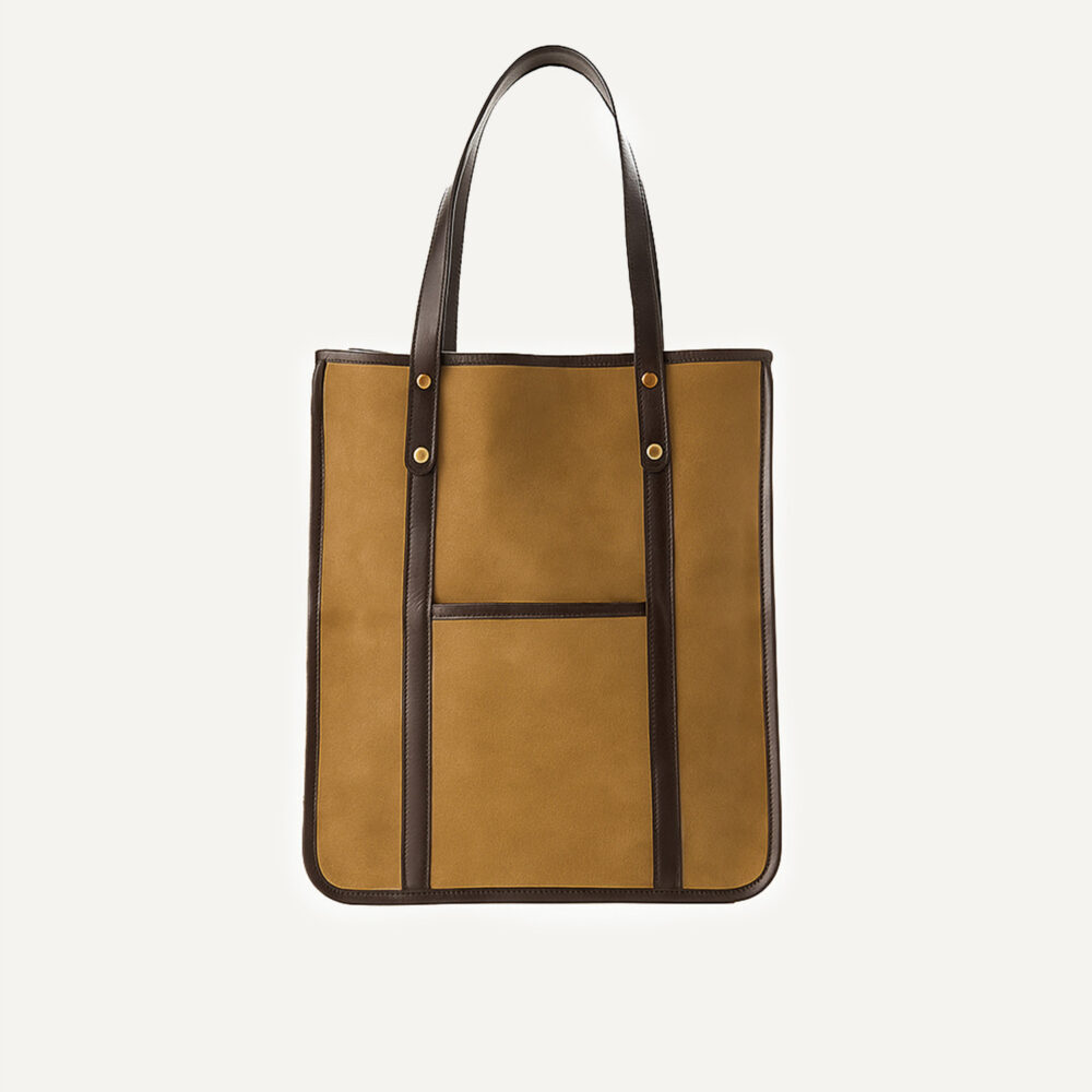 Tote Bag zamsz, ciemny beż